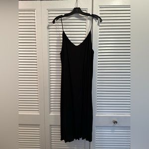 Weekday Crepe Black Midi Dress